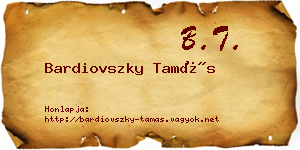 Bardiovszky Tamás névjegykártya